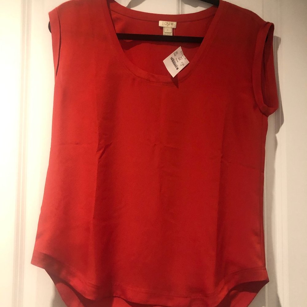 J. Crew Red Blouse